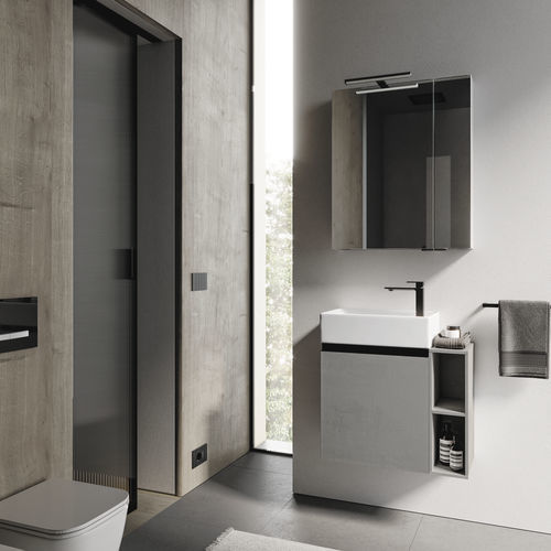 Mobile da bagno con illuminazione integrata - MY TIME 24 - IDEAGROUP - contemporaneo / per uso residenziale / in legno