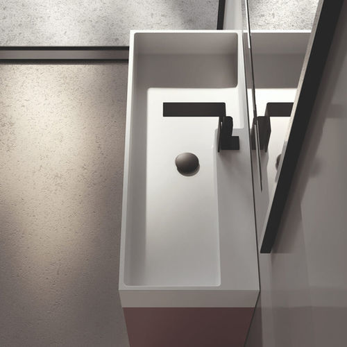 Lavabo da appoggio - CUBIK - IDEAGROUP - in composito / di lunga durata / singolo