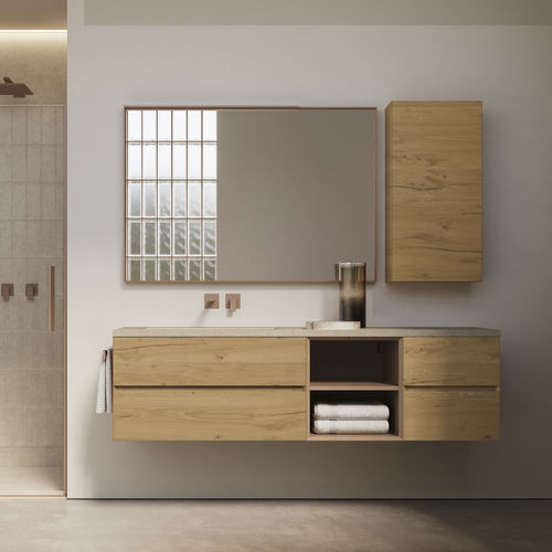 Mobile da bagno moderno - CUBIK 08 - IDEAGROUP - per uso residenziale / in legno / in HPL