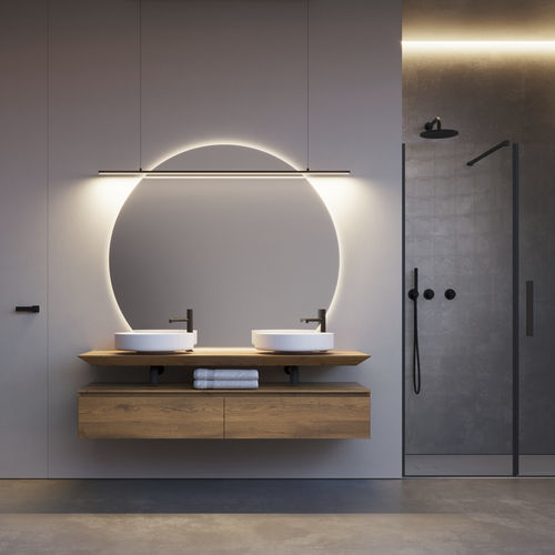 Mobile da bagno moderno - CUBIK 09 - IDEAGROUP - per uso residenziale / in legno / in HPL