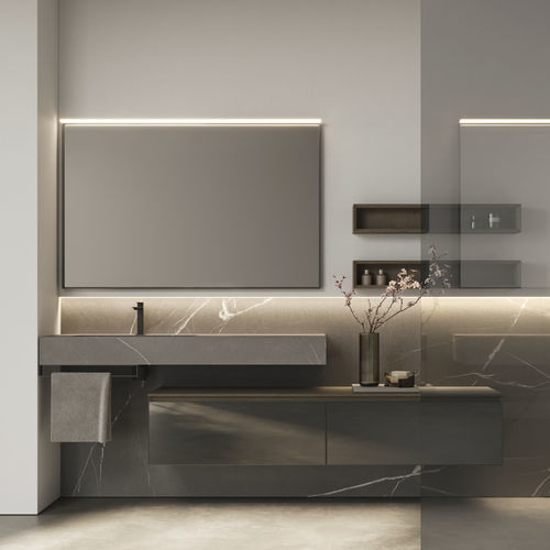 Mobile da bagno moderno - CUBIK 19 - IDEAGROUP - per uso residenziale / in legno / in HPL