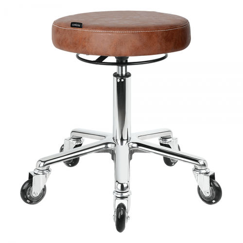 Sgabello operativo contemporaneo - TAN - Comfortel - con supporto in alluminio / con rotelle / imbottito