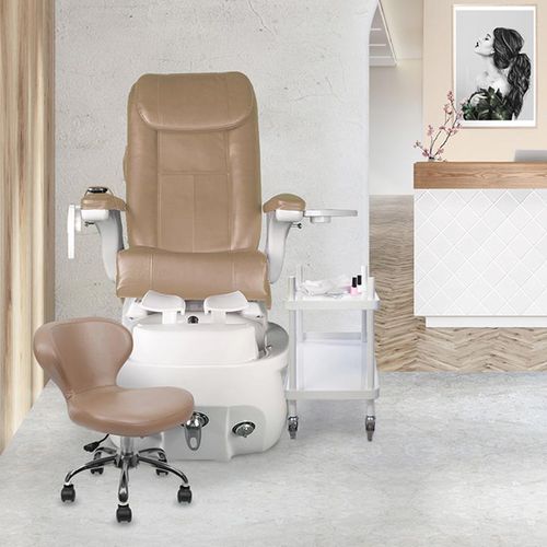 Poltrona spa pedicure in ecopelle - CLEANSPA - Comfortel - con poggiatesta / nera / bianca
