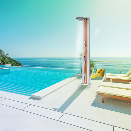 Doccia da esterno solare - DADA STRAIGHT - POOLSTAR - per piscina / multifunzione / lavapiedi
