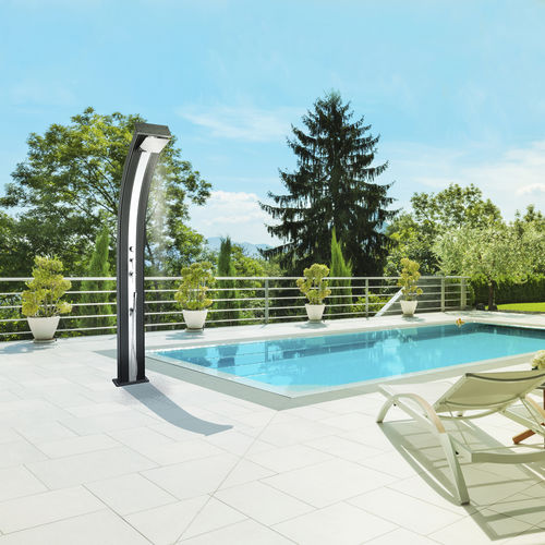 Doccia da giardino solare - DADA CURVE - POOLSTAR - lavapiedi / multifunzione / in alluminio