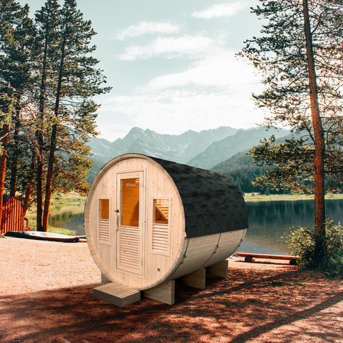 Sauna finlandese - GAÏA OMEGA - POOLSTAR - contract / in picea / per esterni