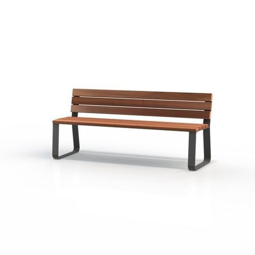 Panca per spazi pubblici contemporanea - KS1910 - Darba Spars - in Solid Surface / in acciaio galvanizzato / in acciaio con rivestimento a polvere