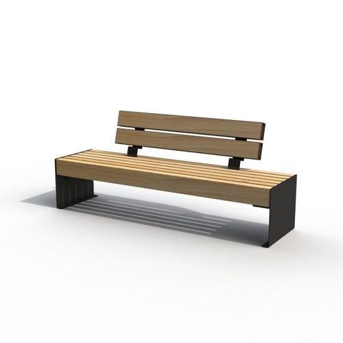 Panca per spazi pubblici contemporanea - KS2310 - Darba Spars - in acciaio / in legno / in picea