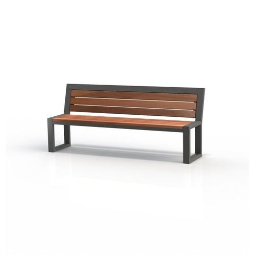 Panca per spazi pubblici design - KS2510 - Darba Spars - in Solid Surface / in acciaio / in legno