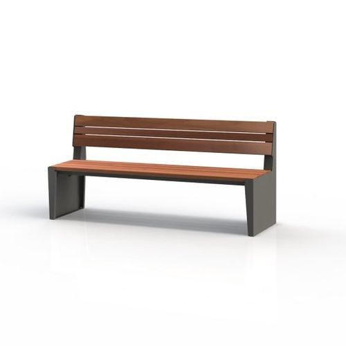 Panca per spazi pubblici contemporanea - KS1810 - Darba Spars - in acciaio / in legno / in rovere