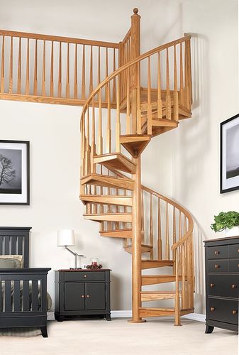 Scala a chiocciola - W-1B - Salter Spiral Stair - con gradini in legno / con struttura in legno / tradizionale