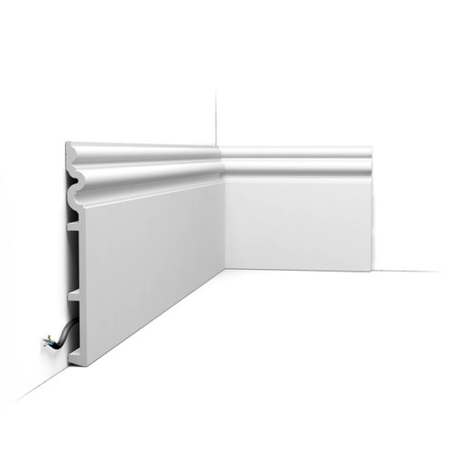 Battiscopa bianco - SX193 AUTOIRE - Orac Decor® - polimerico / per circuito elettrico / decorativo