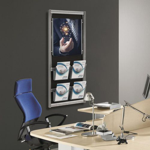 Espositore multiuso - PANNELLO A PARETE INUNO - STUDIO T - da parete / in alluminio / a pannello