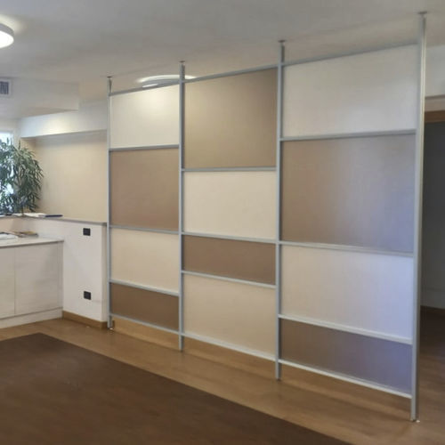 Separatore di spazi in alluminio - INUNO-CTP - STUDIO T - in metacrilato / per ufficio / per hotel