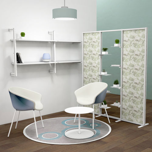 Divisorio per ufficio a pavimento - INUNO DECOR - STUDIO T - autoportante / in alluminio / in metacrilato