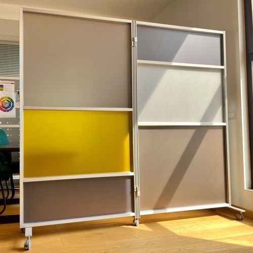 Separatore di spazi in alluminio - TETRIX-RT-P - STUDIO T - in metacrilato / contract / da interno