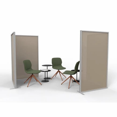 Divisorio per ufficio autoportante - OFFICE2-90G - STUDIO T - in alluminio / in policarbonato / in metacrilato