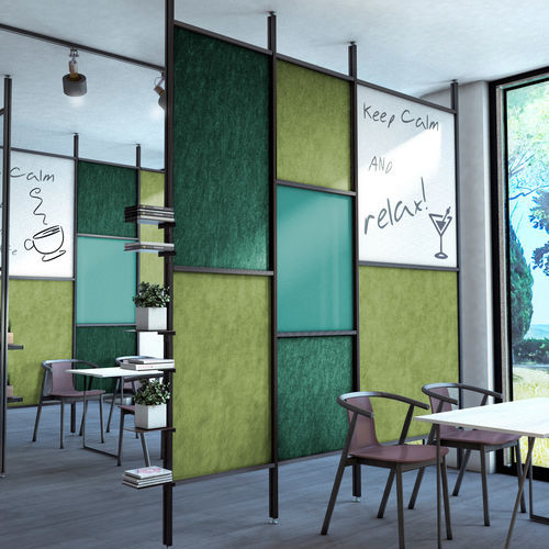 Divisorio per ufficio fonoassorbente - TETRIX-CT-F - STUDIO T - in alluminio / acustico / ignifugo