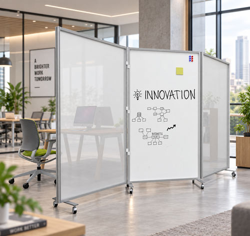 Separatore di spazi in metallo - TWIST OFFICE - STUDIO T - in metacrilato / in alluminio estruso / per ufficio
