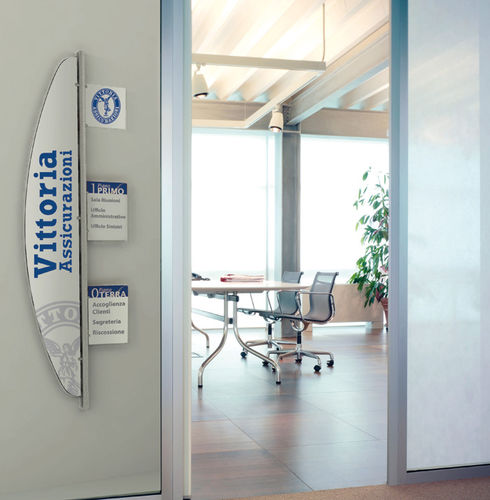 Pannello segnaletico da parete - InUno - STUDIO T - in Plexiglas® / da interno