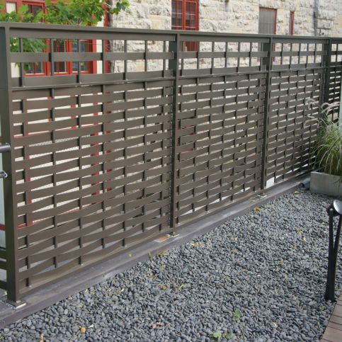 Recinzione a sbarre - WOVEN 5350 - BATTIG DESIGN - da giardino / in alluminio / classica