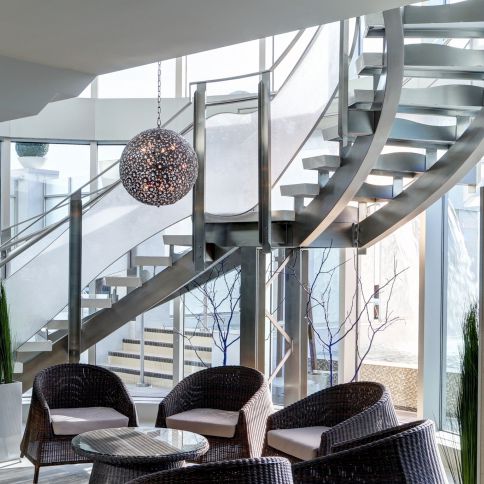 Scala a chiocciola - PARADISE 2200-1 - BATTIG DESIGN - con gradini in calcestruzzo / con struttura in acciaio inossidabile / contemporanea