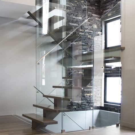 Scala dritta - BACKBONE 1 - BATTIG DESIGN - a U / con gradini in legno / con struttura in acciaio