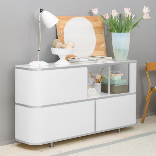 Credenza contemporanea - 18 CLASSICBOARD - Wogg - in legno laccato / bianca / nera
