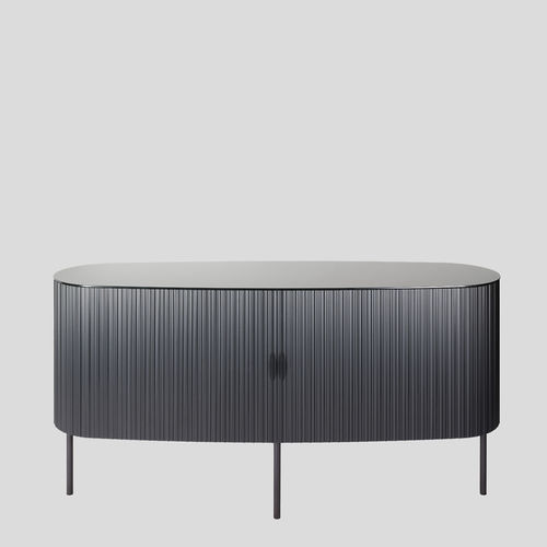 Credenza contemporanea - W82  - Wogg - in alluminio / a serranda / con 4 gambe