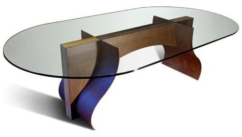 Tavolo design originale - LOIRA - GONZALO DE SALAS - in faggio / ovale