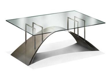 Tavolo contemporaneo - BRIDGE - GONZALO DE SALAS - in acciaio inossidabile
