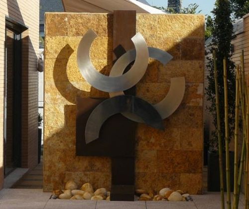 Scultura in acciaio inossidabile - RELIEVE CIRCULOS - GONZALO DE SALAS - per spazi pubblici