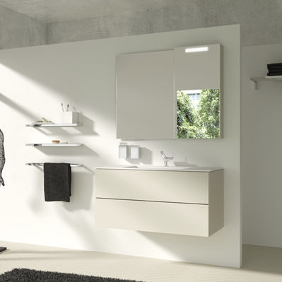 Mobile lavabo sospeso - BLOCK : 779121803 AAA BBB - COSMIC - in legno / in Cristalplant® / contemporaneo