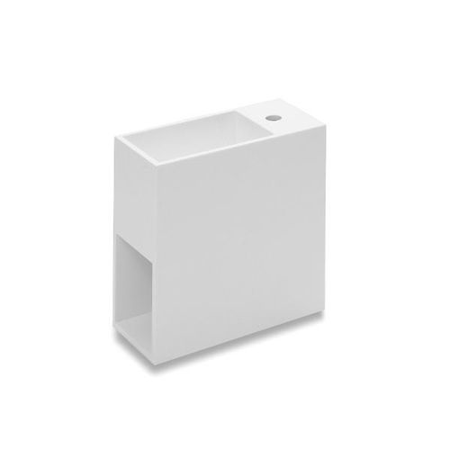 Lavabo sospeso - COMPACT : 739120611 - COSMIC - in Cristalplant® / rettangolare / contemporaneo