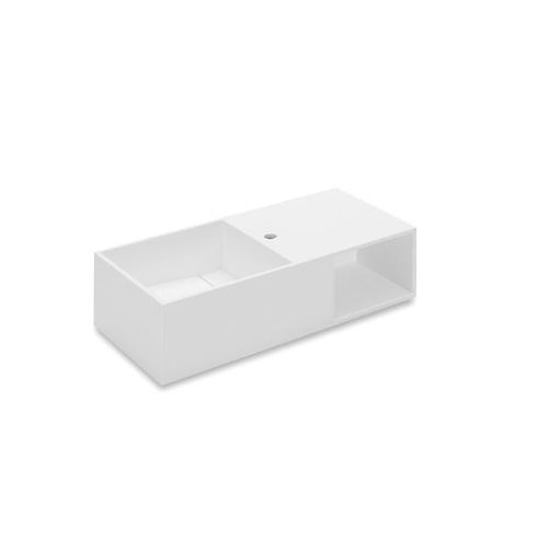 Lavabo sospeso - COMPACT : 739121401 - COSMIC - in Cristalplant® / rettangolare / contemporaneo