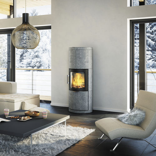 Stufa a legna - 7150 - HWAM Intelligent Heat AS - 0 - 5 kW / contemporanea / in steatite
