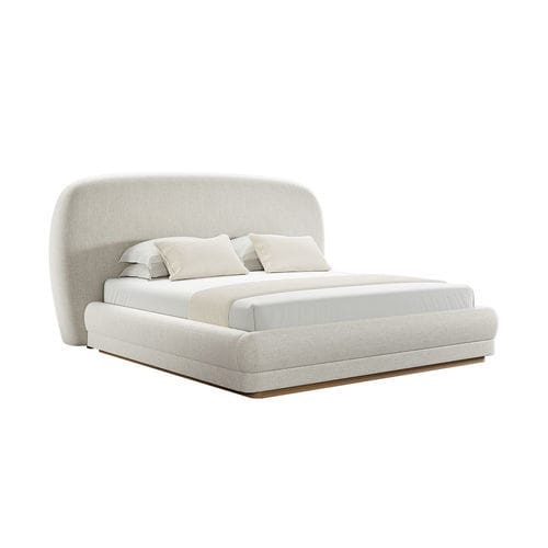 Letto king size - LUA 101 - Adriana Hoyos - contemporaneo / imbottito / con testiera imbottita