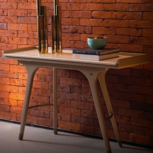Consolle contemporanea - TEN 101 - Adriana Hoyos - in marmo / in quarzite / con supporto in legno