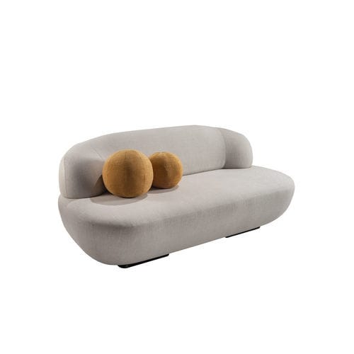 Divano contemporaneo - LUA LOVESEAT 100 - Adriana Hoyos - in tessuto / in pelle / con cuscino rimovibile
