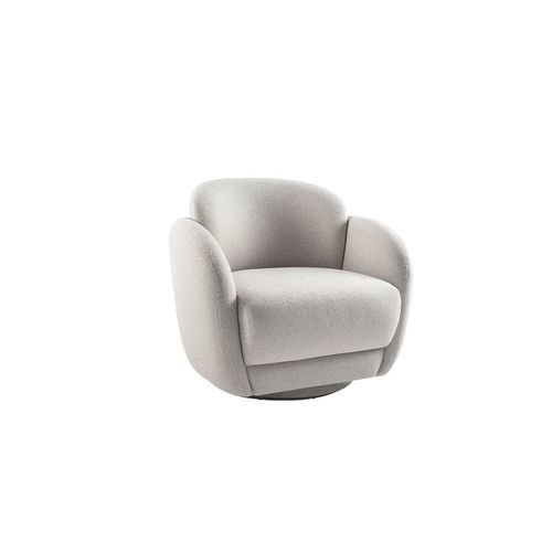 Poltrona contemporanea - GEM 121  - Adriana Hoyos - in tessuto / ergonomica / grigia