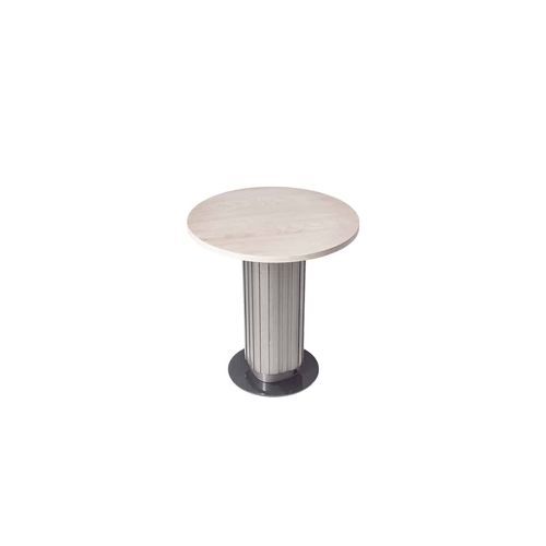 Tavolo d'appoggio Art Deco - GEM 200 - Adriana Hoyos - in legno / con supporto in metallo / rotondo