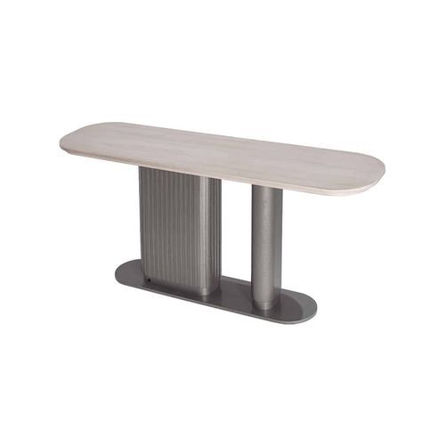 Consolle contemporanea - GEM 110 - Adriana Hoyos - in legno / con supporto in legno / ovale