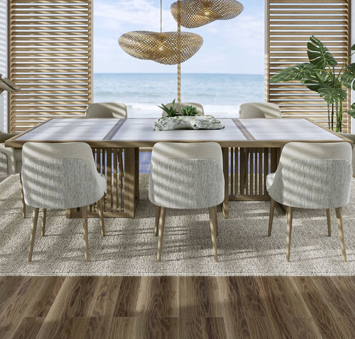 Tavolo da pranzo contemporaneo - RUMBA 401 - Adriana Hoyos - in marmo / in quarzite / con supporto in legno