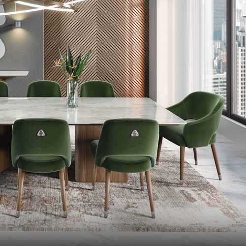 Sedia da pranzo contemporanea - TEN 100 - Adriana Hoyos - da interno / in tessuto / con supporto in legno