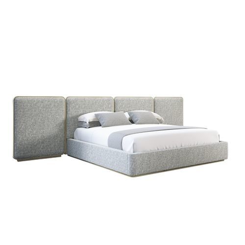 Letto king size - GEM 101 - Adriana Hoyos - contemporaneo / imbottito / con testiera imbottita