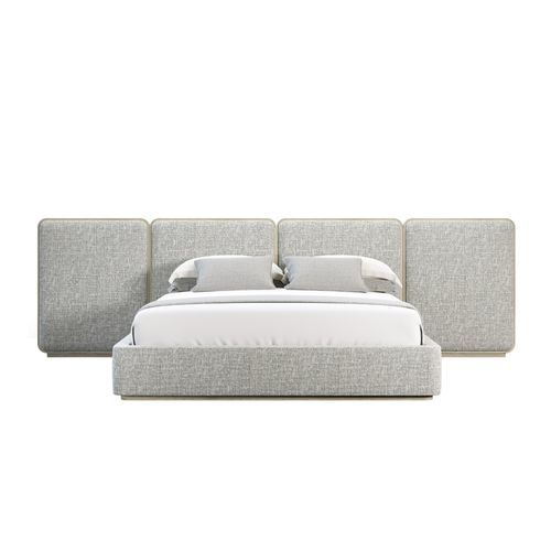 Letto queen size - GEM 101 - Adriana Hoyos - contemporaneo / imbottito / con testiera imbottita