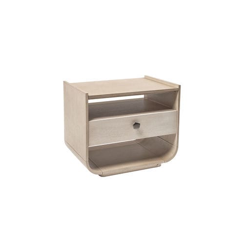 Comodino contemporaneo - LUA 100 - Adriana Hoyos - in legno / con supporto in legno / rettangolare
