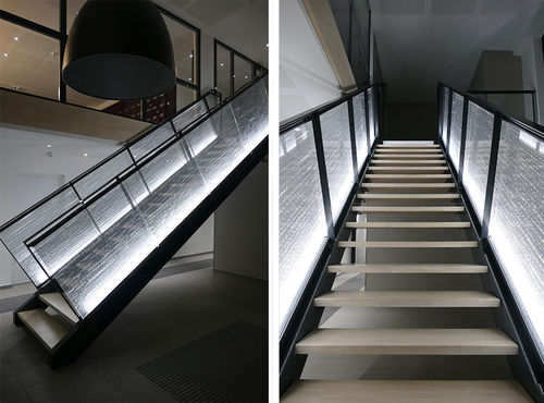 Ringhiera in acrilico - KAUFFMAN & BROAD - DACRYL® - a pannelli / da interno / per scala