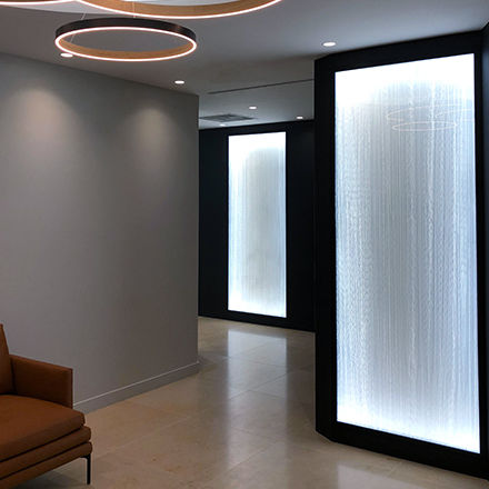Pannello decorativo da parete - CASCADE BLANC - B005 - DACRYL® - per interni / per muro / retroilluminato