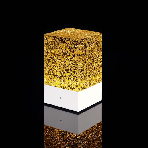 Lampada da tavolo - D-CÜB OR - DACRYL® - in vetro acrilico / design originale / senza fili